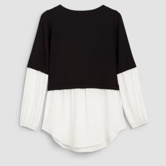 MELANIE LYNE:  Contrast Fooler Tunic - black/white - Picture 6 of 10
